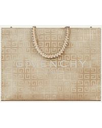 Givenchy - G-tote Medium Shopping Bag In 4g Logo Canvas With Chain Handles - Lyst