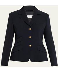 Max Mara - Single-Breasted Stretch Wool Jacket - Lyst