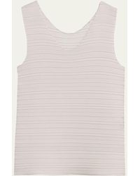 Issey Miyake - Jiggly Pleated Plisse Tank Top - Lyst
