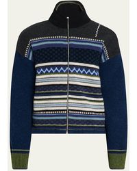 Marni - Mixed Stripe Jacquard Full-Zip Cardigan - Lyst