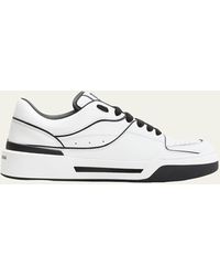 Dolce & Gabbana - New Roma Bicolor Leather Low-top Sneakers - Lyst