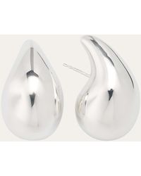 Bottega Veneta - Small Teardrop Sterling Silver Earrings - Lyst