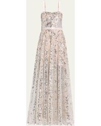 Bronx and Banco - Midnight Silver Sequin Gown - Lyst