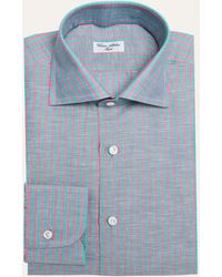 Cesare Attolini - Linen-cotton Stripe Dress Shirt - Lyst