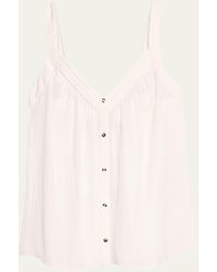 Ramy Brook - Mary Button-front Sleeveless Blouse - Lyst