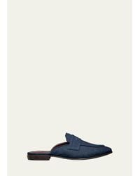Bougeotte - Denim Loafer Mules - Lyst