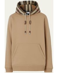 Burberry - Check-hood Pullover Sweatshirt - Lyst