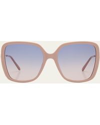 Chloé - Square Acetate And Metal Sunglasses - Lyst