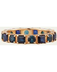 Armenta - 18k Rose Gold Blue Sapphire & Tourmaline Ring - Lyst