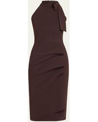 La Petite Robe Di Chiara Boni - Adania Ruffle Jersey Halter Midi Dress - Lyst