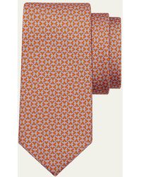 Ferragamo - Gancini-print Silk Tie - Lyst