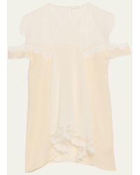 The Row - Desy Lace Cold-Shoulder Top - Lyst