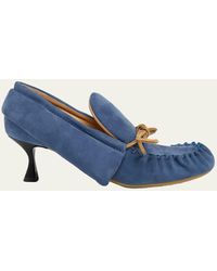 JW Anderson - Suede Moccasin Loafer Pumps - Lyst