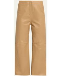 Totême - Paneled Leather Trousers - Lyst