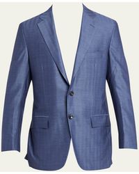 Kiton - Wool-cashmere Herringbone Suit - Lyst