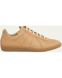 Maison Margiela - Replica Mixed Leather Low-top Sneakers - Lyst