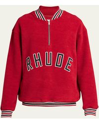 Rhude - Quarter-zip Varsity Sweater - Lyst