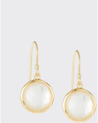 Ippolita - Lollipop Mini Earrings In 18k Gold With Clear Quartz And Mother-of-pearl Doublet - Lyst