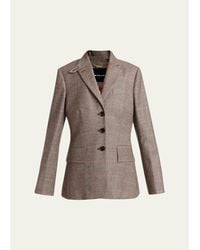 Kiton - Wool-Cashmere Check Single-Breasted Jacket - Lyst