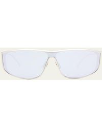 Saint Laurent - Sl 605 Metal Rectangle Sunglasses - Lyst