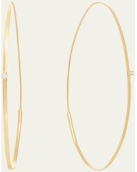 Lana Jewelry - Large 14k Oval Magic Hoop Earrings With Diamonds - Lyst