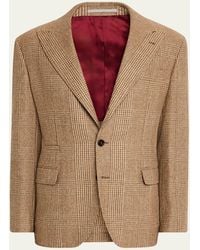 Brunello Cucinelli - Prince Of Wales Single-Breasted Sport Coat - Lyst