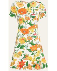 Stella McCartney - Garden Print Mini Dress - Lyst
