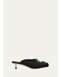 Simone Rocha - 40Mm Pointe Embellished Satin Ballerina Mules - Lyst