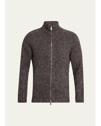 Brunello Cucinelli - Cashmere And Silk Melange Full-Zip Cardigan - Lyst
