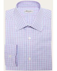 Charvet - Micro-check Cotton Dress Shirt - Lyst