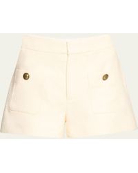 FRAME - Patch-pocket Trouser Shorts - Lyst