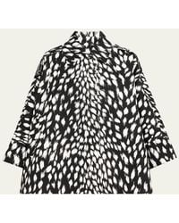 Givenchy - Animal Print Cocoon Trench Coat - Lyst