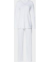 Hanro - Silk-Trim Mercerized Cotton Pajama Set - Lyst