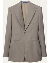 Burberry - Single-breasted Wool Blazer Jacket - Lyst