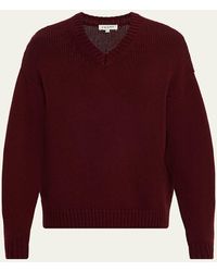 FRAME - Wool And Cashmere Knit V-Neck Sweater - Lyst