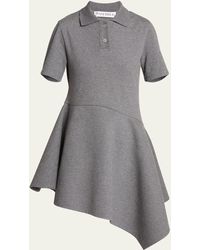 JW Anderson - Asymmetric Short-sleeve Mini Polo Dress - Lyst