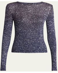 Balenciaga - Sequined Long Sleeve Fitted Top - Lyst