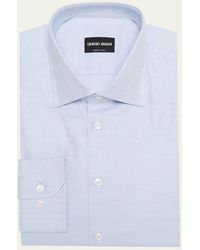 Giorgio Armani - Micro-dot Cotton Dress Shirt - Lyst