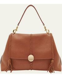 Chloé - Penelope Large Top-handle Bag In Smooth Grained Leather - Lyst