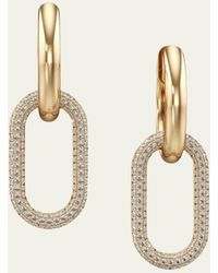 Bhansali - Gold And Diamond Pave Link Earrings - Lyst