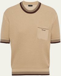 Prada - Superfine Cotton-silk Sweater - Lyst