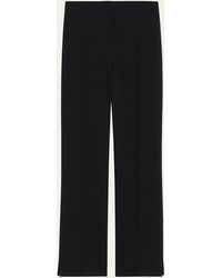 Theory - Pintuck Straight-leg Tailored Crepe Pants - Lyst