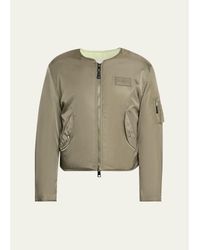 Givenchy - Couture Seam Nylon Bomber With Logo Patch - Lyst