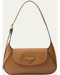 Prada - City Flap Leather Shoulder Bag - Lyst