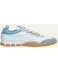Miu Miu - Technical Fabric And Suede Low-Top Sneakers - Lyst