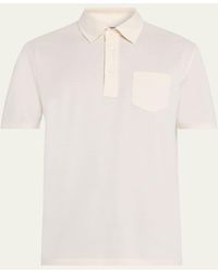 Ralph Lauren - Cotton And Cashmere Pique Pocket Polo Shirt - Lyst