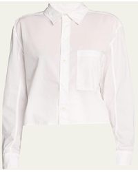 Amo Denim - Ruth Cropped Button-Front Shirt - Lyst