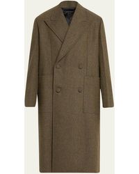Givenchy - Oversized Double-breasted Wool Coat - Lyst
