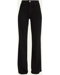 FRAME - Le Palazzo High-rise Wide-leg Pants - Lyst