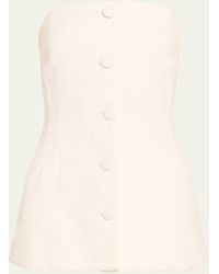 Ciao Lucia - Ottavia Strapless Button-front Top - Lyst